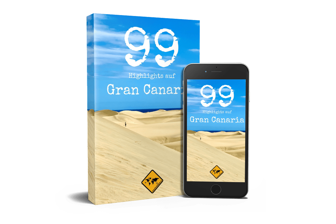 99 Highlights Gran Canaria Reiseführer mit Smartphone-Mockup