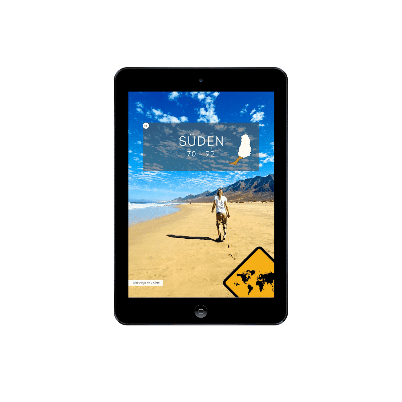 99 Highlights auf Fuerteventura – Reiseführer als E-Book 7 iPad-Screenshot Süden Region des Fuerteventura Reiseführers