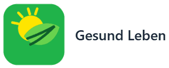 99 Keto-Rezepte – Keto-Kochbuch als E-Book 3 Gesund Leben Logo mit grünem Hintergrund und Sonne-Symbol