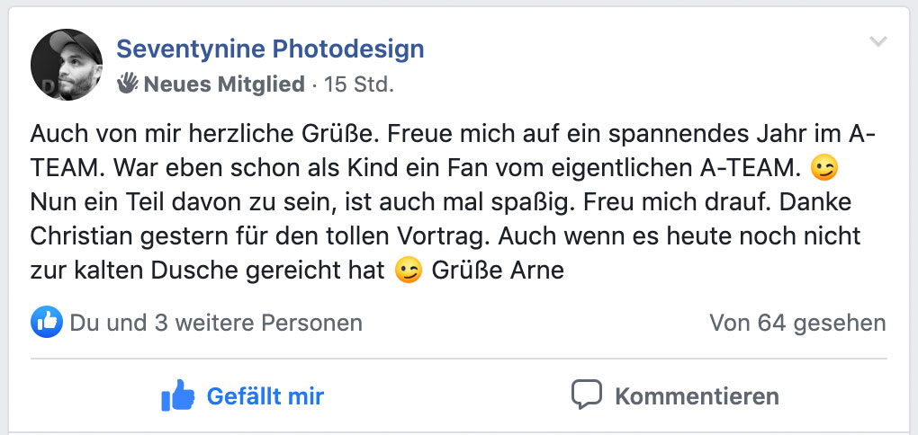 A-Team – Coaching für Selbstständige von Christian Anderl 8 Testimonial von Seventynine Photodesign über A-Team Mitgliedschaft