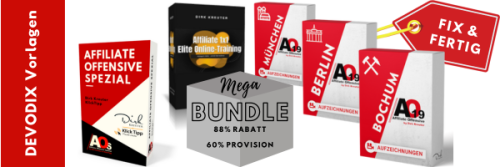 Devodix Vorlagen Affiliate Mega Starter Paket