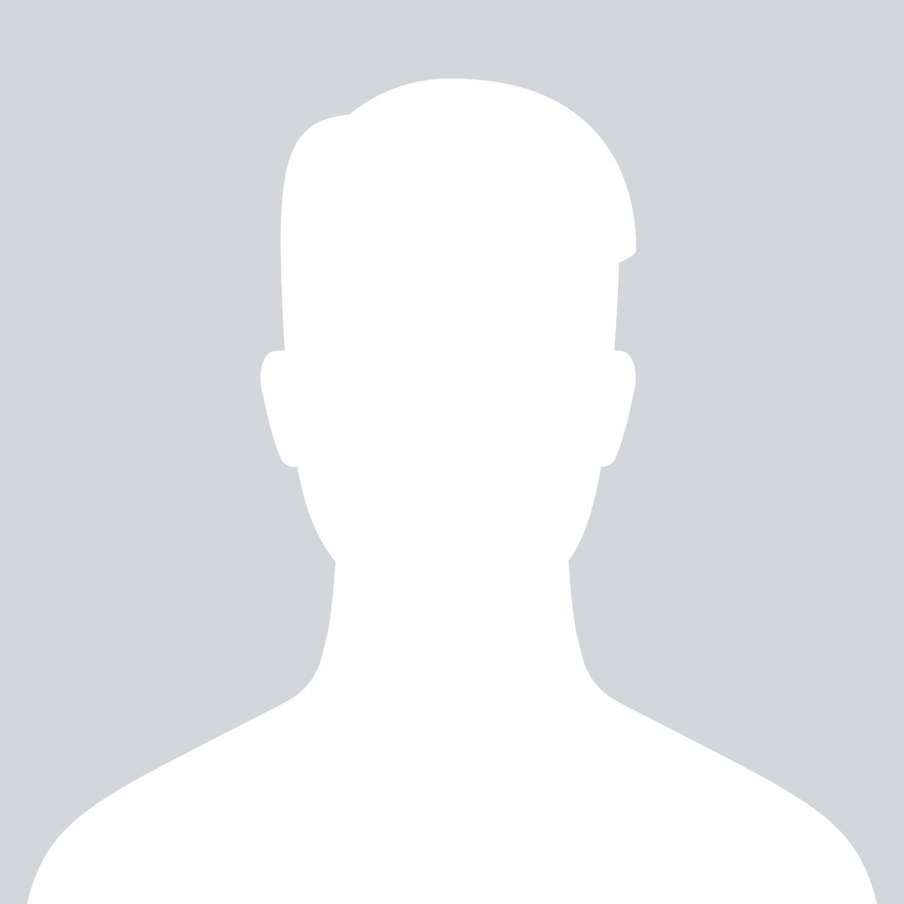 Generisches Avatar-Platzhalterbild mit weißem Kopf und Schultern auf grauem Hintergrund