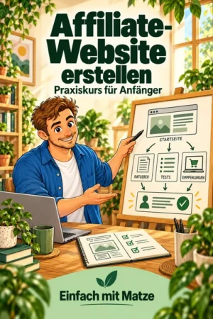 Cover des Kurses Affiliate-Website erstellen – Praxiskurs für Anfänger mit Matze