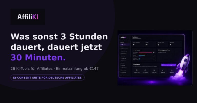 AffiliKI – KI-Content-Suite für Affiliate-Marketer