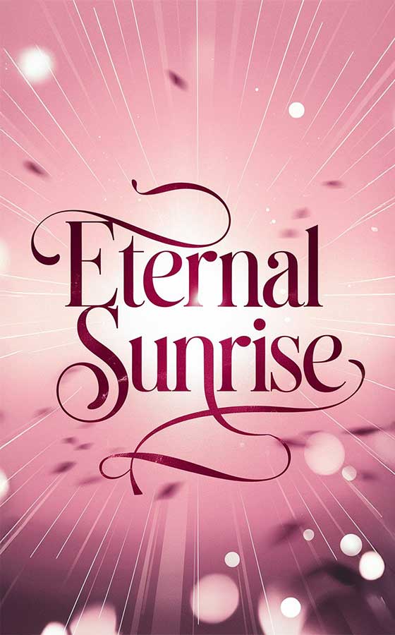 AI Book Writer – Software für KI-Buchschreibung 4 Eternal Sunrise Buch-Cover mit rosa Hintergrund und Lichtstrahlen