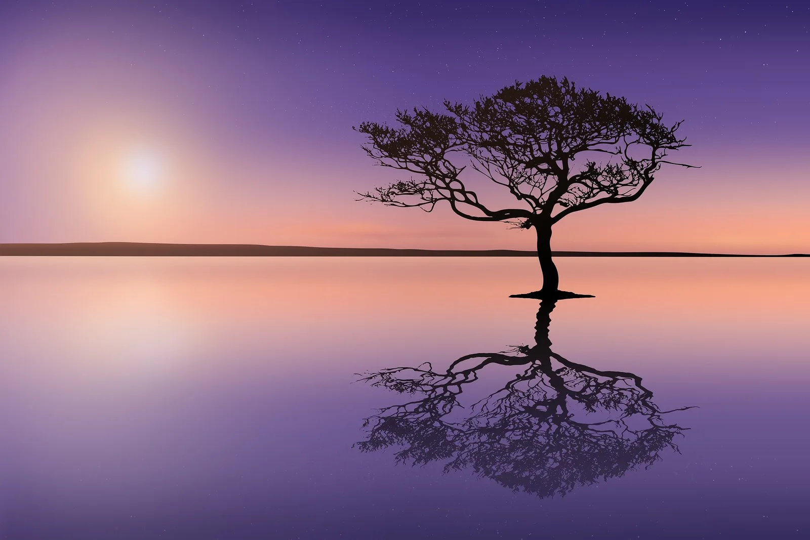Sonnenuntergang über Wasser, Momente der Stille und Präsenz