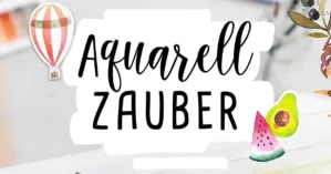 Hero-Banner Aquarell-Zauber mit Kurslogo und Aquarell-Illustrationen