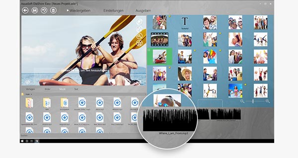 AquaSoft DiaShow 11 Easy mit Musik-Import, Wellenform-Editor und Medienbibliothek