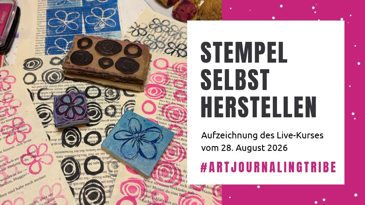 Selbstgemachte Stempel aus verschiedenen Materialien für Art Journaling