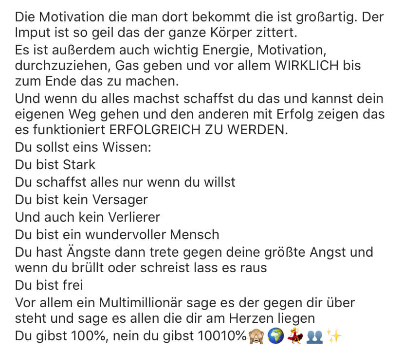 Motivations-Zitat von Marc Galal zu Erfolg und Mindset