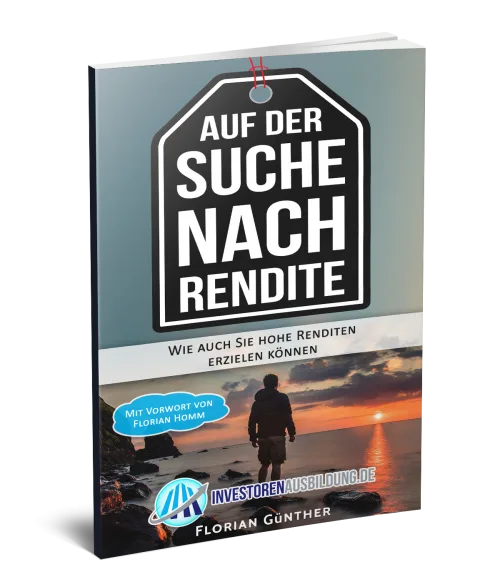 E-Book Mockup "Auf der Suche nach Rendite" 3D-Buchcover-Darstellung