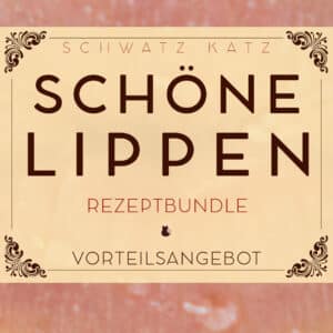Augenöl & Lippenkonturöl »Overnight Star« – Rezept-E-Book 5 Produktcover »Schöne Lippen« Lippenpflege Bundle auf rosafarbenem Hintergrund