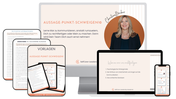 Galerie-Bild Landing Page mit Aussage-Punkt-Schweigen Kursinhalten und Mockups
