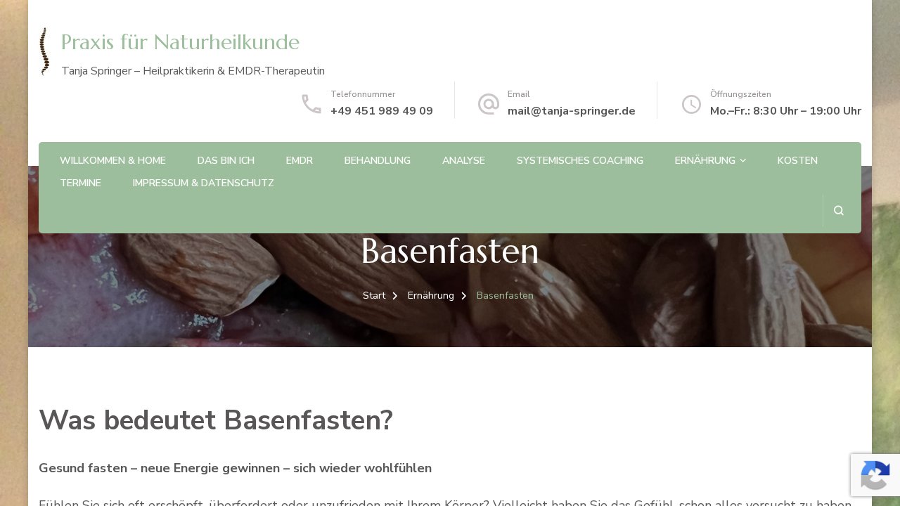Basenfasten-Onlinekurs via E-Mail – Ansicht der Verkaufsseite