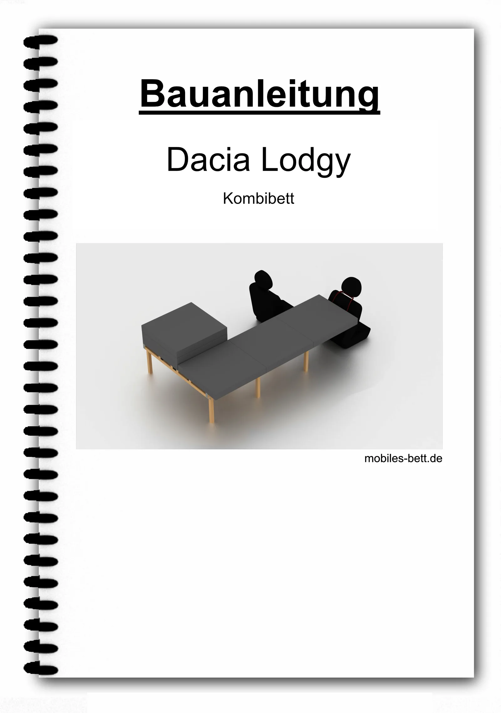 Cover Bauanleitung Dacia Lodgy Kombibett mit Spiralbindung