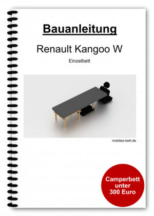 Bauanleitung Cover Renault Kangoo W Einzelbett mit Spiralbindung und Preis-Badge
