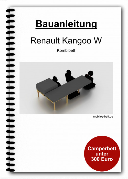 Bauanleitung Renault Kangoo W Kombibett, Spiral-Notizbuch mit Produktilustration