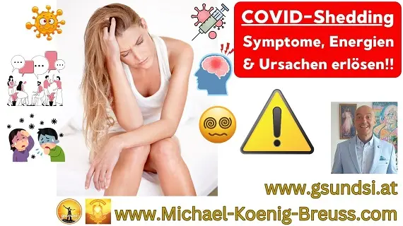 Frau mit Schmerzen, Symbole für Shedding, Symptome, Energien, Ursachen, Biohazard-Zeichen