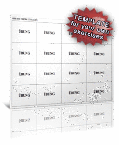 Template-Mockup Bernds Arbeitsblätter mit ÜBUNG-Feldern zum Selbstgestalten von Übungen
