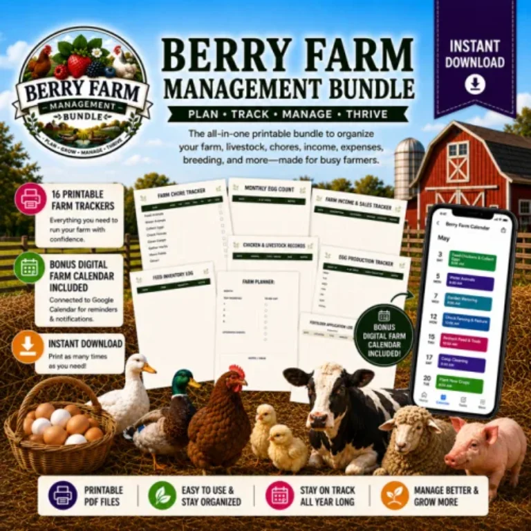 Berry Farm Management Bundle + Digital Calendar Bonus