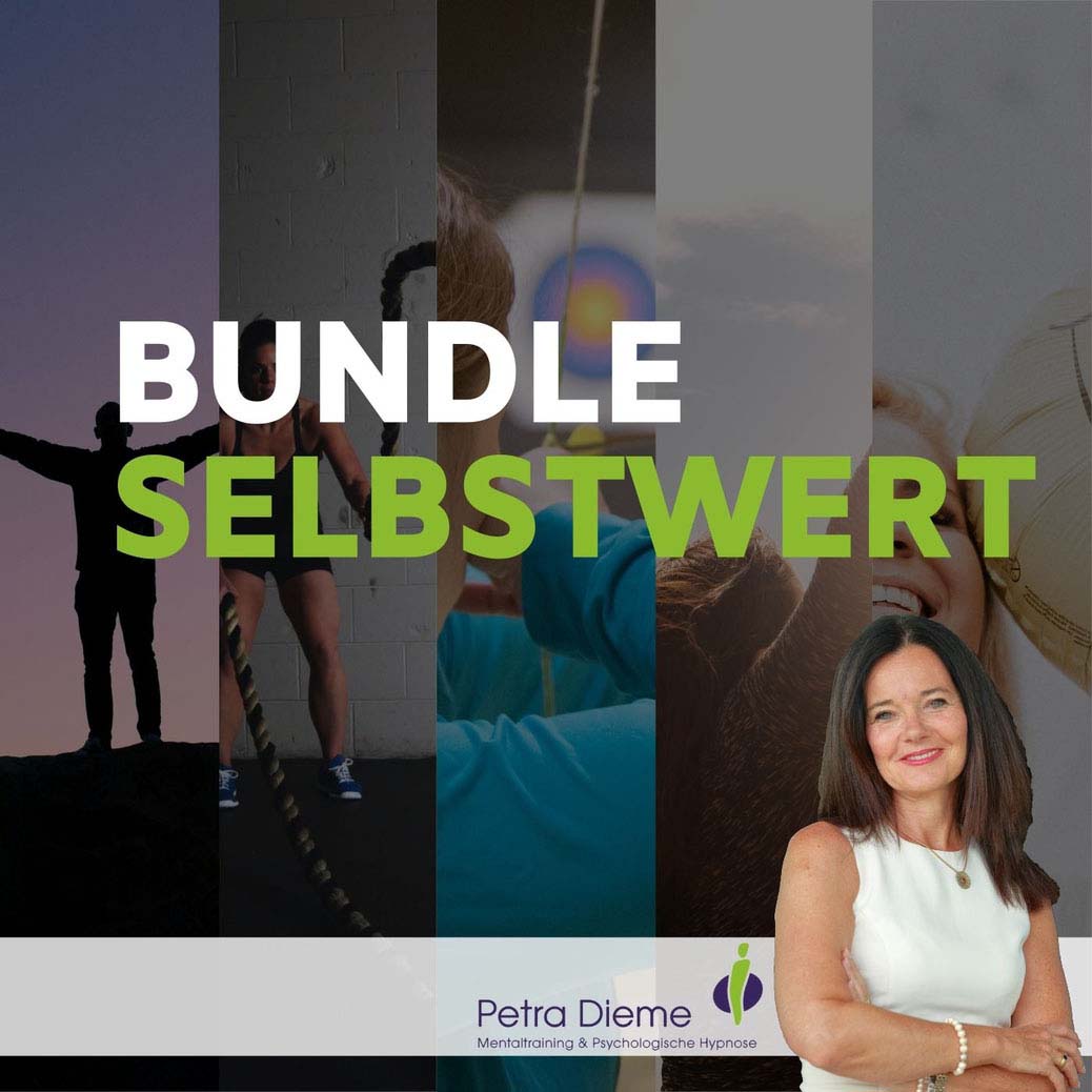 Bundle Selbstwert mit Hypnose, Collage mehrerer Trainingsszenen mit Petra Dieme