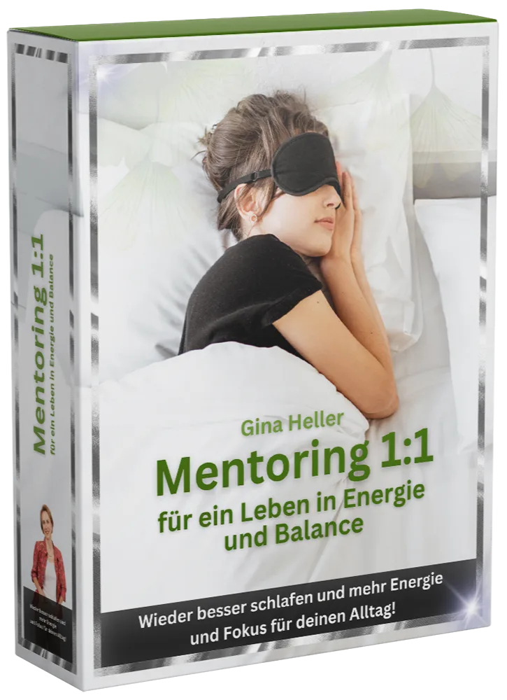 Best Life – 1:1 Coaching gegen Erschöpfung von Gina Heller 2 Produktbox Mentoring 1:1 für ein Leben in Energie und Balance von Gina Heller mit Schlafmaske