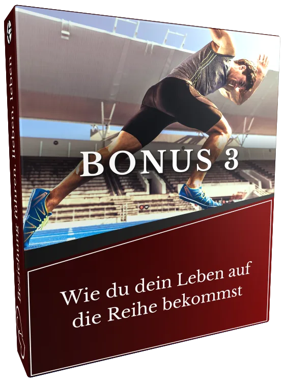 Bonus 3 Produktabbildung mit trainierendem Mann - Wie du dein Leben auf die Reihe bekommst