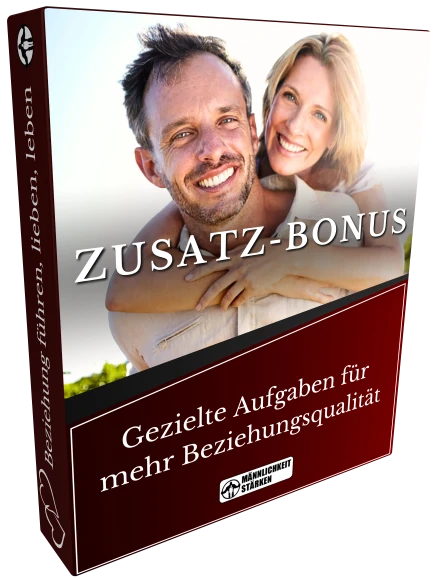 3D-Mockup Bonusbox Beziehung führen mit Paar und Zusatzbonus Text
