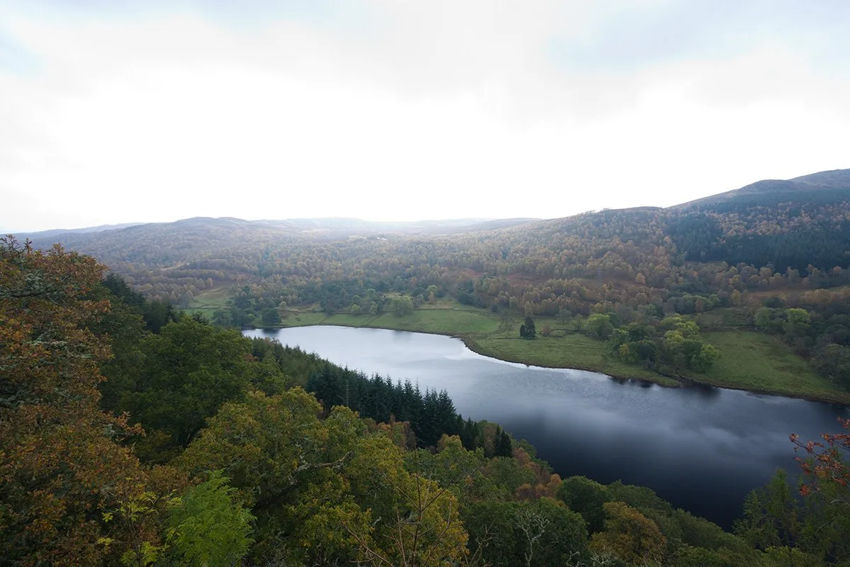 Queens View Vorher Wald See Landschaft unbearbeitet