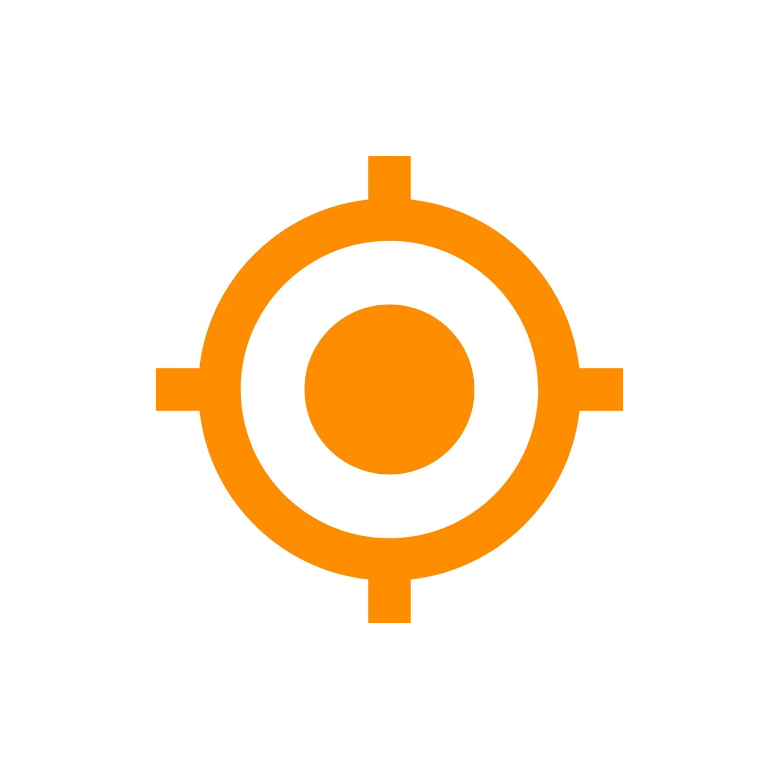 Orange Fadenkreuz Zielscheibe Icon