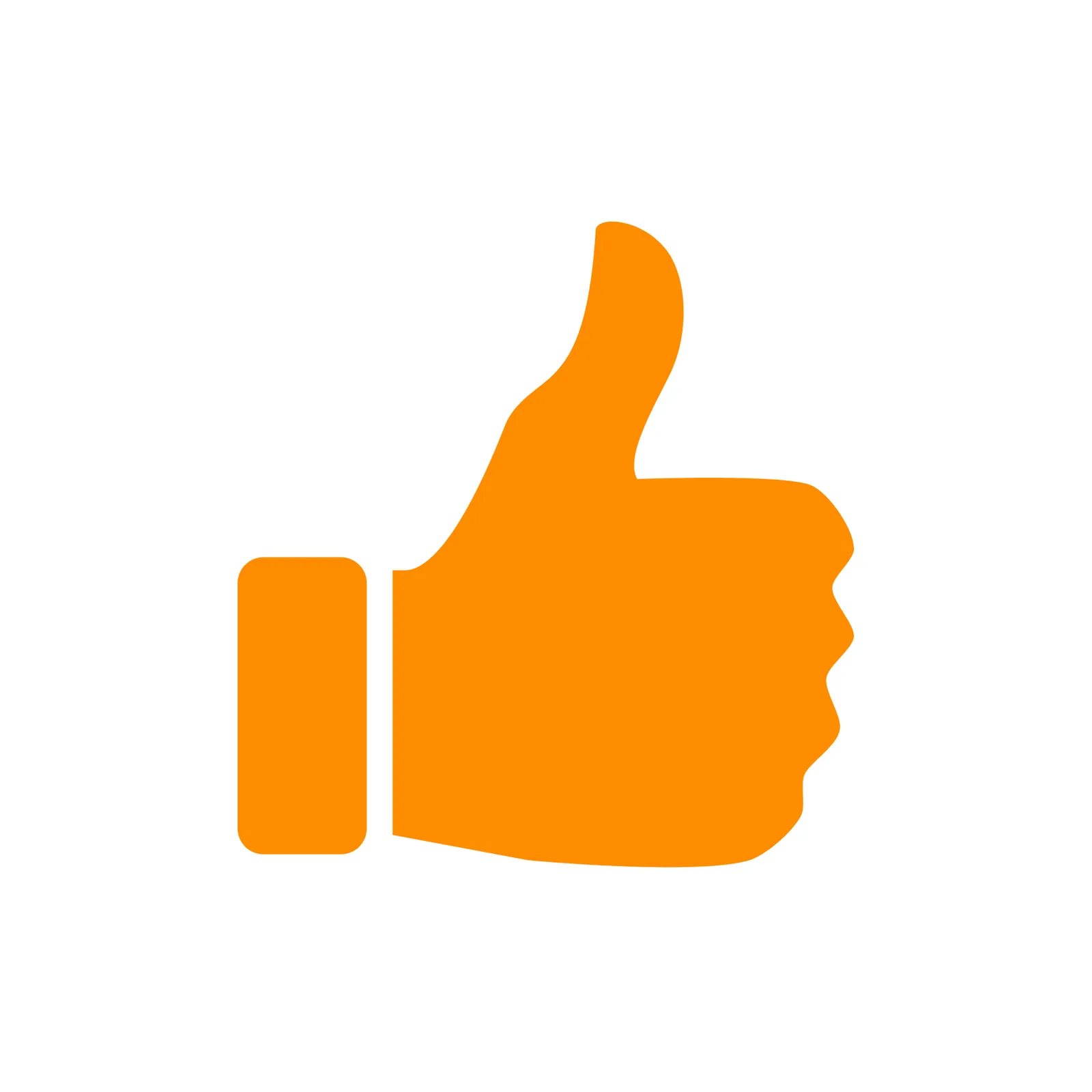 Orange Daumen hoch Symbol