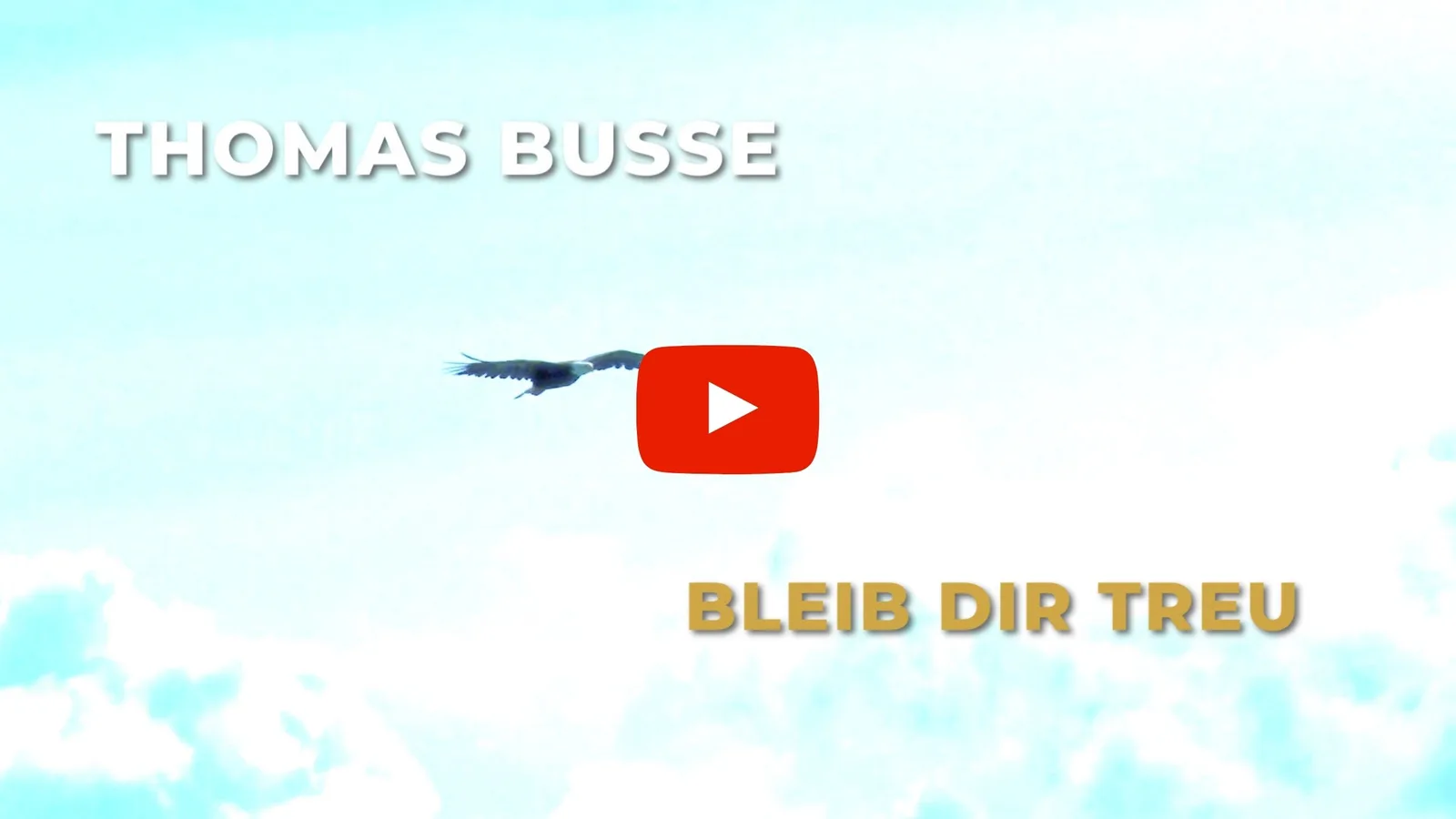 YouTube-Cover "Bleib dir treu" mit Thomas Busse Name und fliegendem Vogel