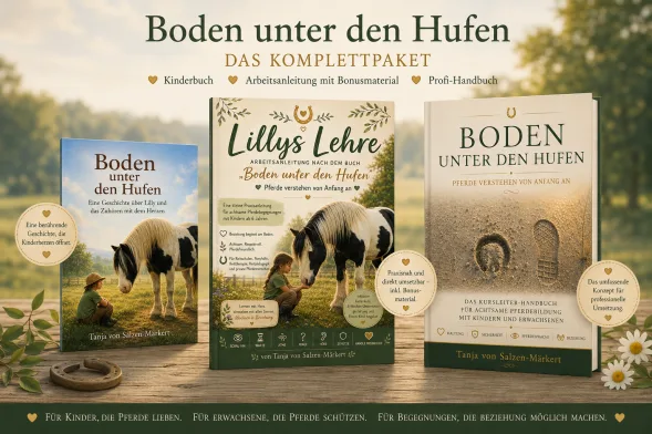 Komplettpaket Boden unter den Hufen mit Kinderbuch, Arbeitsanleitung und Handbuch