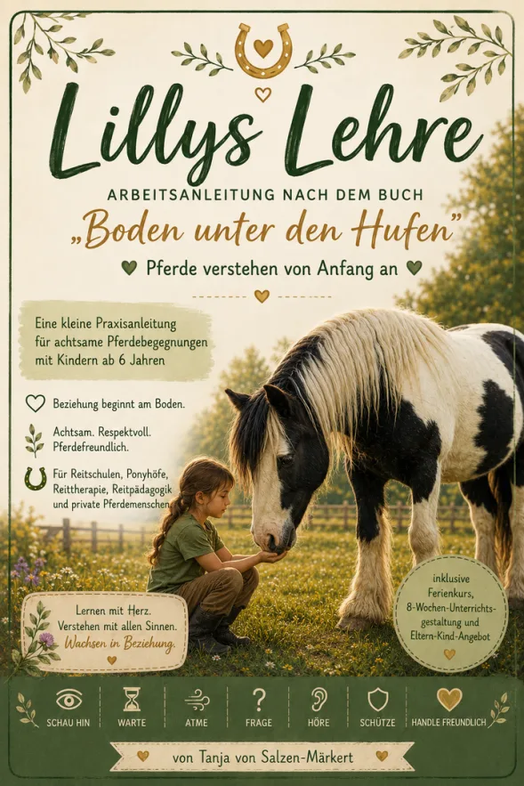 Arbeitsanleitung Lillys Lehre nach Boden unter den Hufen mit Pferderatschlägen für Kinder