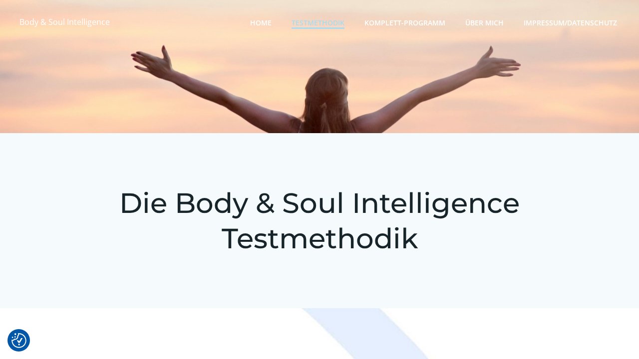 Body & Soul Intelligence Testmethodik – Ansicht der Verkaufsseite