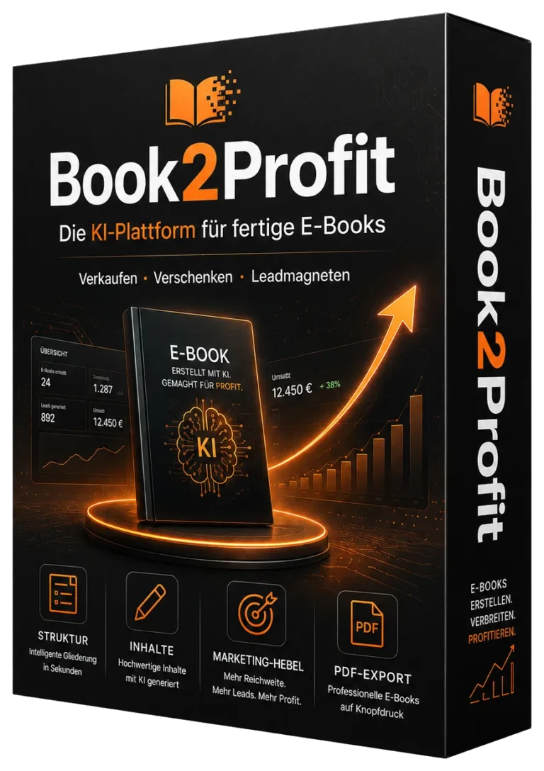 Book2Profit – Die KI-Plattform für digitale E-Books