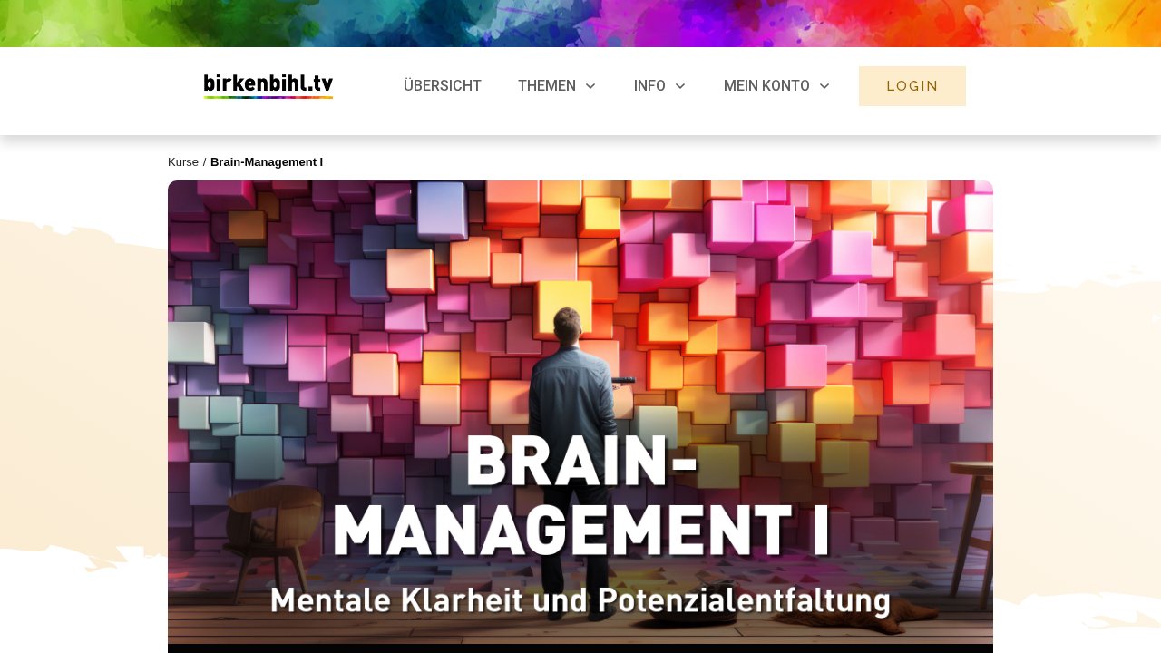 Brain-Management I – Ansicht der Verkaufsseite