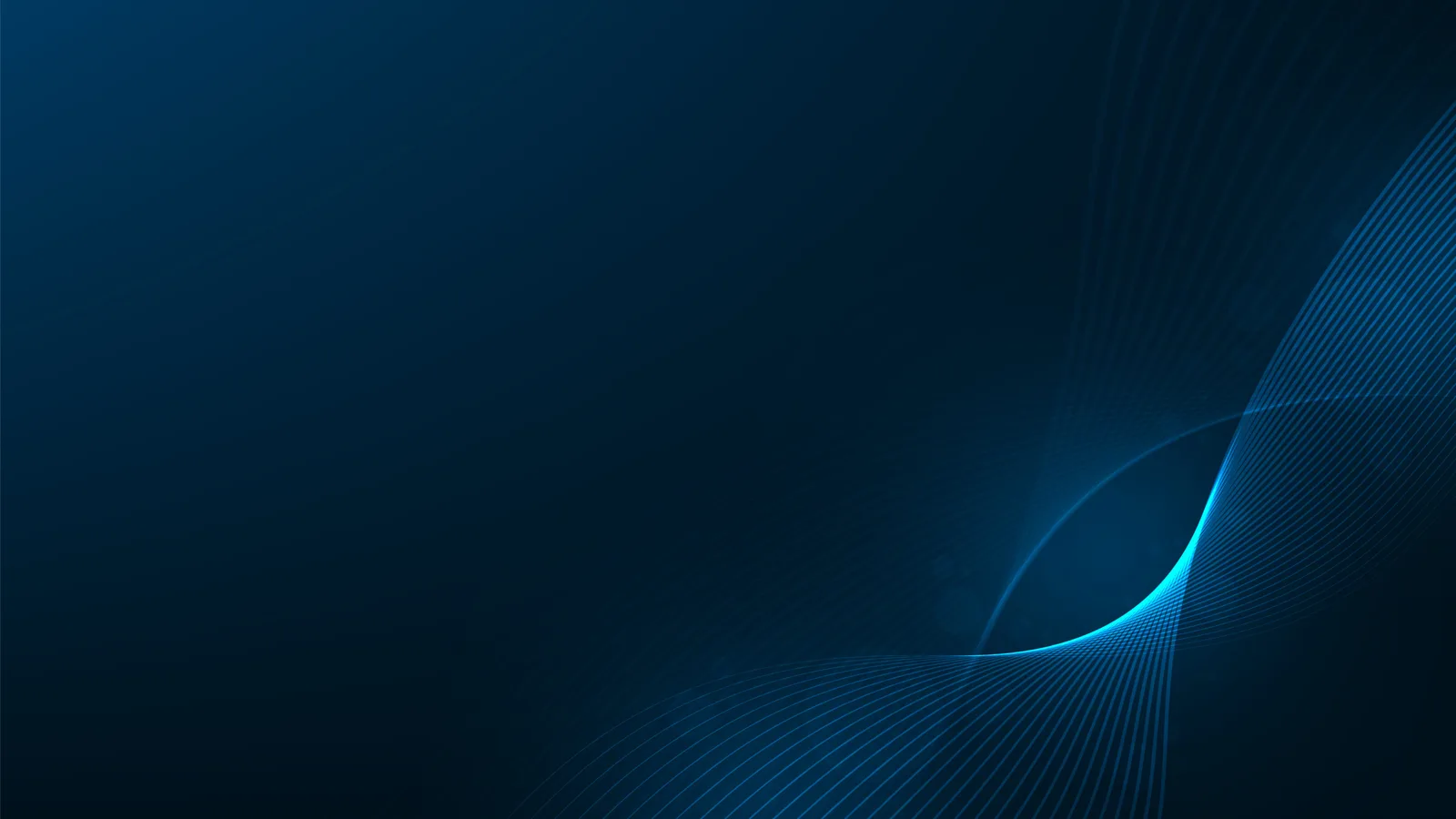 Abstrakte blaue Welle mit Linienmustern auf dunklem Hintergrund