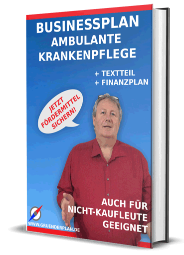 Businessplan Ambulante Krankenpflege – Vorlage mit Finanzplan 2 Businessplanvorlage Ambulante Krankenpflege mit Mann in rotem Hemd und Forderzettel-Sicherheit