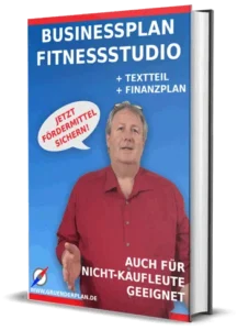 becomePro 1 Businessplan Fitnessstudio Buch-Cover mit Mann in rotem Hemd und Claim "Auch für Nicht-Käufer geeignet"