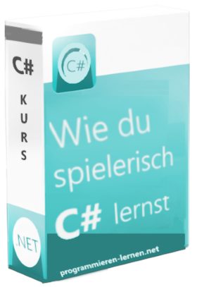 C# Kurs-Box Mockup mit Turquoise Design und C#-Logo