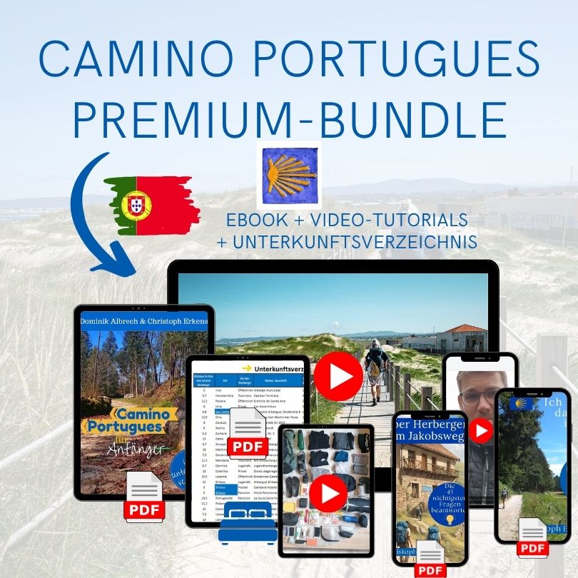 Premium Bundle mit E-Book, Videos und Unterkunftsverzeichnis auf Geräte-Mockups