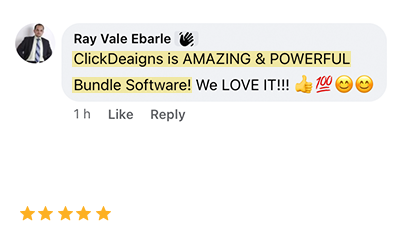 Kundenstimme zu ClickDesigns Bundle