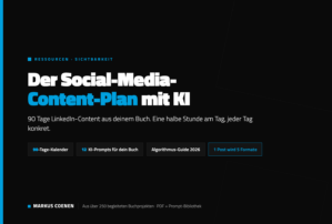 Social-Media-Content-Plan mit KI Vertiefung Cover mit Kalender und Prompts