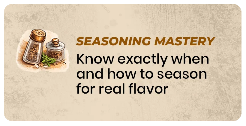 Seasoning techniques guide from Cooking eBook