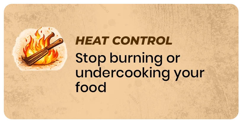 Heat control cooking lessons from eBook