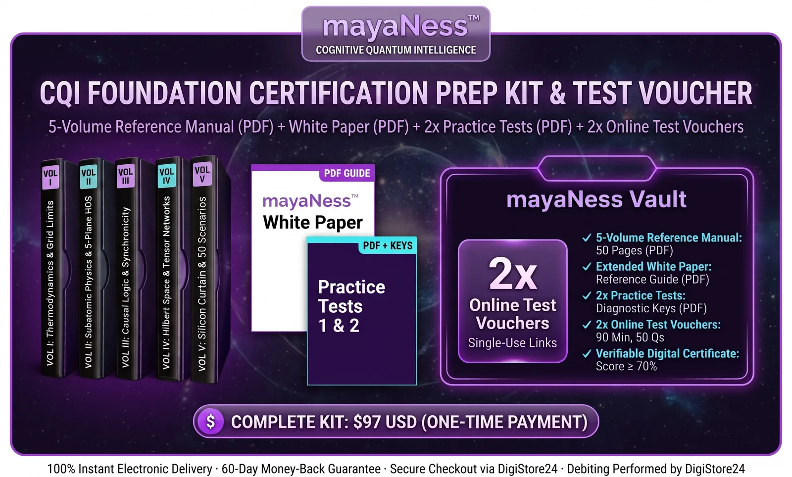 CQI Foundation Certification Prep Kit & Test Voucher mit 5-Volume Reference Manual, White Paper und Practice Tests
