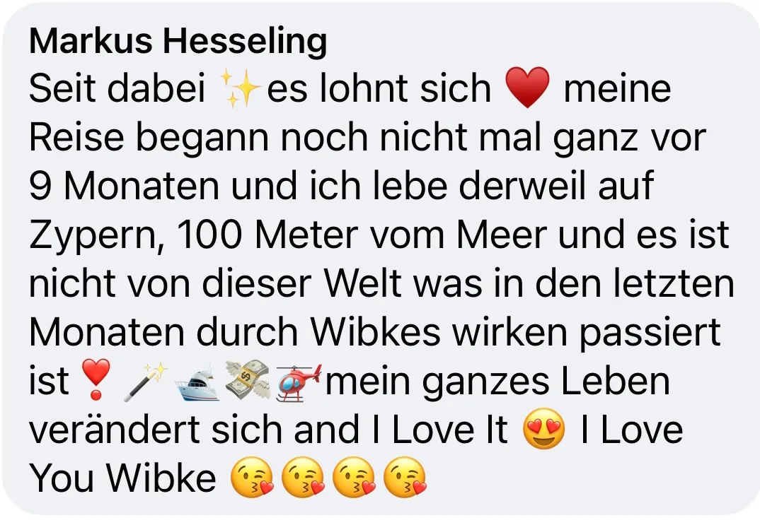 Kundenbewertung von Markus Hesseling über Lebensveränderung durch den Kurs
