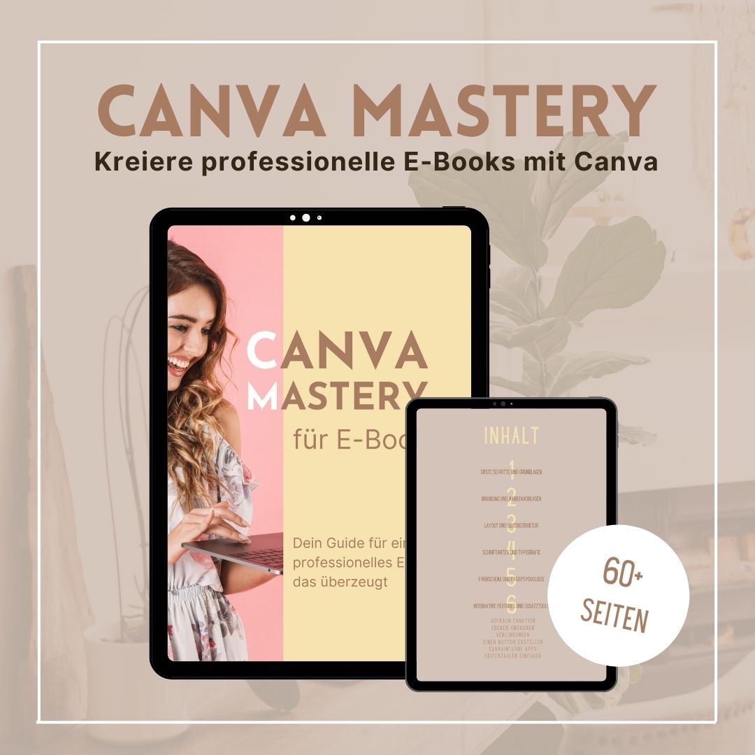 Creator Bundle – Ratgeber zum Schreiben mit KI 8 Shop-Cover Canva Mastery mit zwei E-Book-Mockups, 60+ Seiten Badge und Hintergrund-Dekoration
