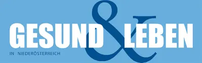 Gesund Leben Magazin Logo mit Ampersand Symbol in Blau